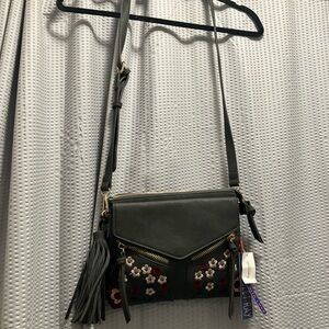 Stylish Floral Embroidered Crossbody Bag